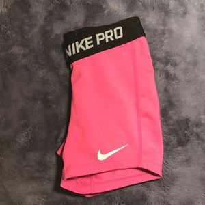 Pink Nike pros youth small